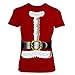 Mrs. Santa Claus Christmas T-Shirts Ladies Red