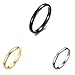 Womens 2mm Tungsten Carbide Ring Black Gold Silver Simple Style Cute Thin Wedding Engagement Promise Band