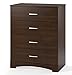 Ameriwood Home Crescent Point 4 Drawer Dresser, Espresso