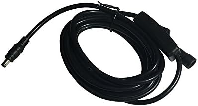Hanvex HSX12 12 ft 18AWG 2.1mm x 5.5mm DC Power Supply Extension Cable with Inline Switch, Heavy Duty, for LED Light Strip and Signage