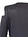 Clothink Women Gray and White Asymmetric neck Cold Shoulder Twist Ruched Blouse