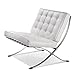 ArtisDecor Premium Lounge Chair Made with Top Grain Italian Leather - White