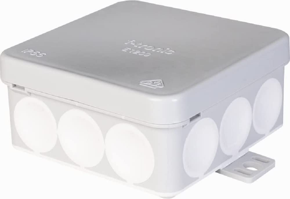 Kopp 347101008 Wind-proof Junction Box Wall-Mounted Damp-Proof with Press-Out Membrane 85 x 85 x 40 mm
