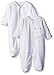 Little Me Baby Newborn Baby Unisex Welcome To The World 2 Pack Footies, White, 3 Months