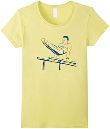 Women's Artistic gymnastics Parallel bars sport T shirt Tshirt tees Medium Lemon