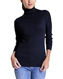 Roco Roca Women's Solid Color Turtleneck Long Sleeve Sweater