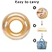 Gorse Transparent Inflatable Tube Swim Tube Glitter Swim Ring Raft Durable Round Summer Pool Float Inflatable Swim Inner Tube for Adults Summer Swim Pool Thicken (Gold 35.4inch)