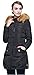 Orolay Women's Down Jacket with Faux Fur Trim Hood Black L