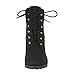 Womens Rugged Lace Up Stacked High Heel Ankle Boots