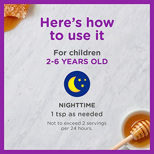 ZARBEE’S CHILDREN’S NIGHTTIME HONEY COUGH SYRUP + IMMUNE FOR KIDS 2+, COUGH SYRUP WITH SOOTHING DARK HONEY, REAL ELDERBERRY, VITAMIN D & ZINC, & CHAMOMILE, DRUG-FREE, MIXED BERRY, 4 FL. OZ