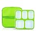 Bento Box, Fun Life Leak Proof Bento Lunch Box with 5 Portion Control Compartments, Includes Matching Insulated Lunch Bag, Ideal Box Lunch for Kids, Teens /Adults, Eco-Friendly (Green)
