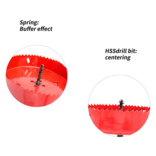Bi-Metal Hole Saw Drill Bit HSS Hole Cutter with Arbor for Wood and Metal 6-2/7''(160mm)