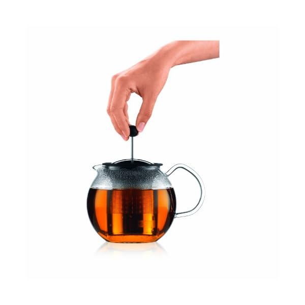 Bodum ASSAM Teapot, Glass Teapot with Stainless Steel Filter, 34 Ounce