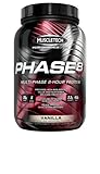 MuscleTech Phase 8 Protein Powder, Multi-Phase 8-Hour Protein Formula, Vanilla, 2.0 lbs (907g)