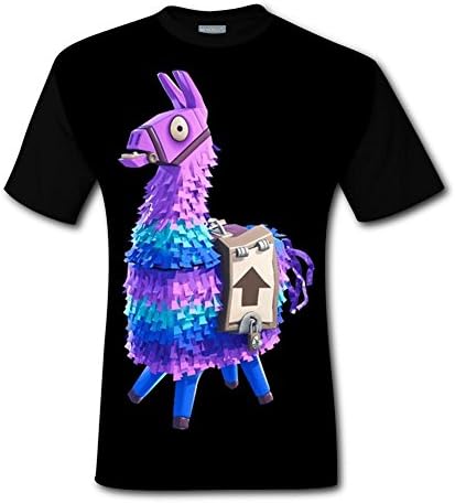 Unicorn Fort-nite Llam Short Sleeve Crew Neck T Shirt for Mens