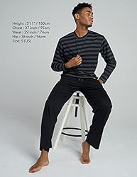 LAPASA Men's Soft Knit Pajama Sets Comfy Sleepwear