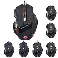 Candora Fantastic Alternating Light USB 2.0 7-Button Wired Game Mouse