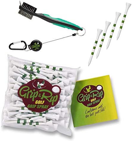 Golf Club Brush and Groove Cleaner | 2 Ft Retractable Zip Line | Sturdy Carabiner Clip for Golf Bag | 100 Count Long 3 1/4 Inch Golf Tees | Each Golf Tee Individually Lined for Perfect Depth Golf Club Brush and Groove Cleaner | 2 Ft Retractable Zip Line | Sturdy Carabiner Clip for Golf Bag | 100 Count Long 3 1/4 Inch Golf Tees | Each Golf Tee Individually Lined for Perfect Depth
