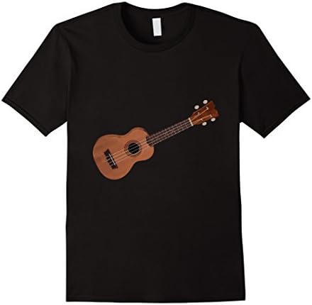 Mens Life Size Ukelele Image Tshirt Uke Music Guitar Player Tee XL Black
