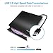 External DVD Drive,Valoin USB 3.0 CD DVD-RW Burner Rewriter Player Optical Superdrive for Laptop MacBook Desktop Computer