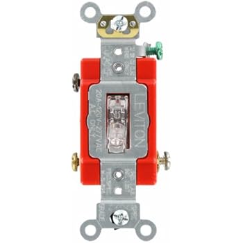 Leviton 1221-PLC 20-Amp, 120 Volt, Toggle Pilot Light ... lighted rocker switch wiring diagram 120v 