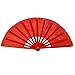 Medifier Chinese Kung Fu Tai Chi Fan Arts Dance/Practice Performance Bamboo Folding Fan (Peony flower red background)