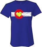 Colorado Flag Shirts - Ladies Cut - *New* - HEART DESIGN - Colorado Shirt