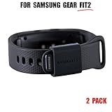 BANDCUFFS Brand Security Loop for Samsung Gear Fit 2 (2nd Generation) 2 PACK (Simply Black)