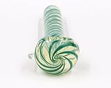MFHX Handblown Glass piece, Clear glass, inner swirl. 4.3 inches
