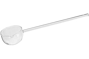 SAFIGLE Long Handle Glass Stirring Spoon Crystal Milk Scoop and Soup Spoon for Dessert and Beverage Mixing