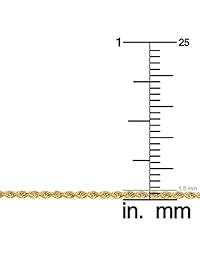 Kooljewelry - Cadena de oro amarillo de 10 quilates de 0.059 in