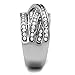 Marimor Jewelry Women's Round Cut Cubic Zirconia Stainless Steel Anniversary Ring Size 9