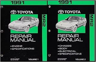 1991 Toyota Mr2 Repair Shop Manual Original 2 Volume Set Toyota Amazon Com Books