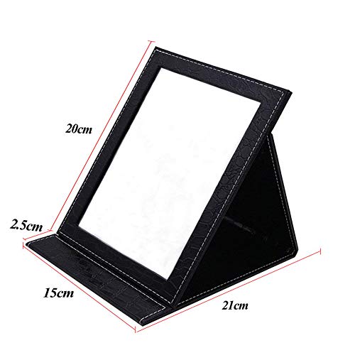 Desktop Mirror, Portable Folding Vanity Mirror, Tabletop Mirror with Stand for Cosmetics