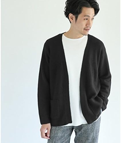 Amazon アーバンリサーチ ドアーズ メンズ Urban Research Doors メンズカーディガン ストレッチウール釦無し カーディガン Black 40 セーター 通販