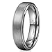 King Will BASIC 6mm Tungsten Carbide Wedding Ring Brushed Center Polished Engagement Bands 12