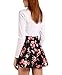 VIISHOW Women's V-Neck Long Sleeves Casual Floral Print Mini Dress