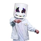 LED Light up DJ Mask, Music Festival Helmets, Latex Full Head Masks Halloween Party Props Costume Masks (LED Light up)
