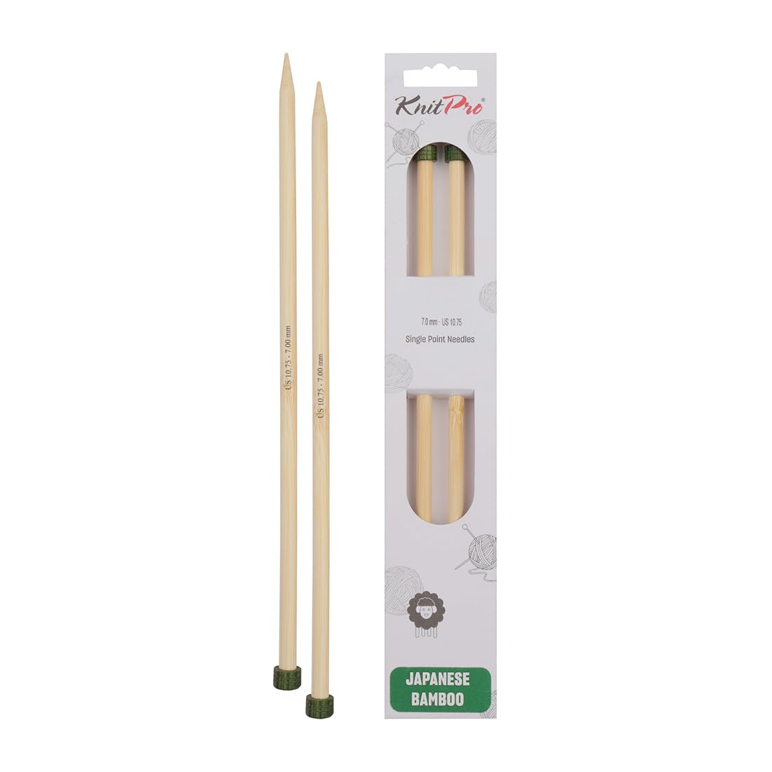 KnitPro Bamboo Single Pointed Needles 12" (30cm) | 7.00mm — image 1
