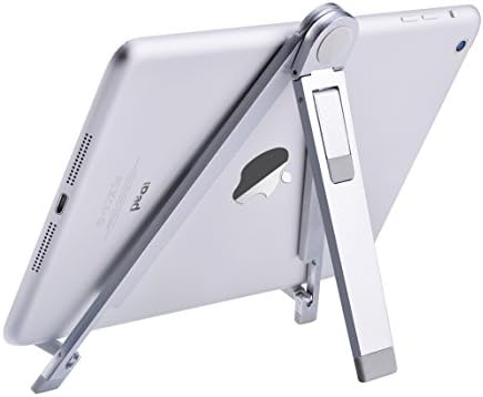 Laifoo Metal Aluminum Adjustable Foldable Tablet Desk Stand Multi-angle Holder for iPad Air mini 2 3 4, Pro 9.7, 10.5, Kindle, Nexus, Tab, E-reader
