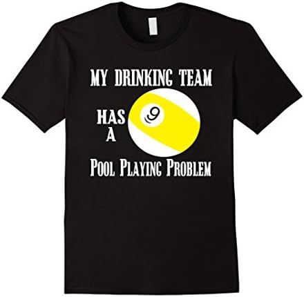 Mens Pool Game T-Shirt Pool Play Shirt Medium Black