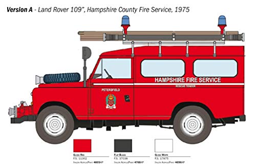 ITALERI 3660S - 1:24 Land Rover Fire Truck , Modellbau, Bausatz, Standmodellbau, Basteln, Hobby, Kleben, Plastikbausatz, detailgetreu – Bild 3