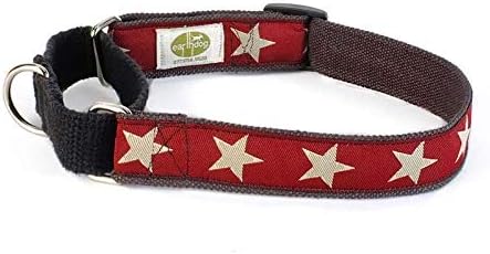 Earthdog Martingale Hemp Dog Collar, Star Pattern