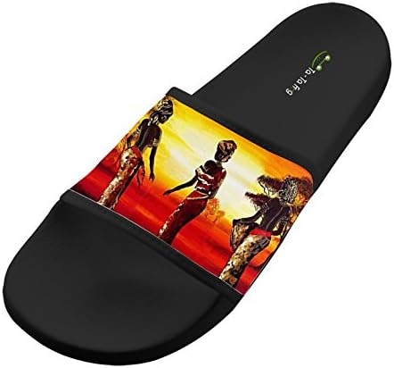 SsSEYYA Anti-Slip Indoor Floor Sandal Bath Slipper Oil Painting Art African Woman For Women Men