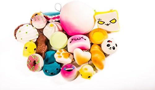 Soft Toys Kids Fun Squishy 21 Pc Mini Kawaii Random Memory Foam Consistency