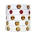 KINREX Emoji Bracelets Silicone Wristbands Party Favors Toys for Kids and Adults - Great Supplies for Classroom, Games, School, Birthday Bags, Prizes - 10 Pieces Per Pack