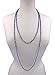 MGR MY GEMS ROCK! Petite 4MM Stone Hand Knotted Natural Blue Sodalite Light Weight Endless Infinity Beaded Necklace, approx 70