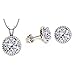 Glimmering Jewelry Set of Pendant and Stud Earrings Embellished with Crystals from in Birthstone Colors…
