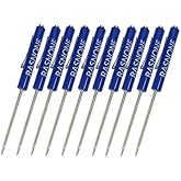 RASNONE 10pcs Magnet Top and Pocket Clips Pocket Screwdriver Strong Magnetic Slotted Mini Screwdriver Blue