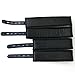 Ardour Crafts CC-3050 Padded Black Real Leather Wrist Ankle Cuffs 4 Pieces Set